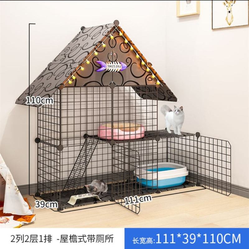 猫笼子两层猫咪别墅家用室内超大自由空间带厕所一体小型猫屋