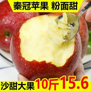【陕西秦冠粉苹果】水果香甜粉面刮泥10斤丑苹果水果整箱