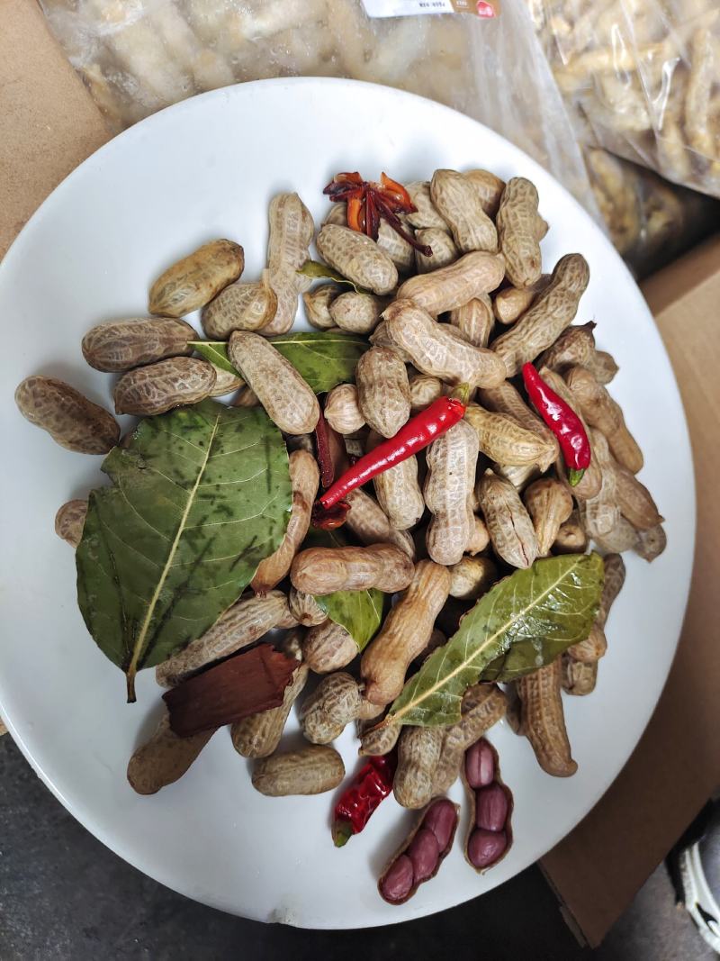 蒸笼花生批发盐水花生煮花生颗颗入味粒粒饱满5斤一袋整件