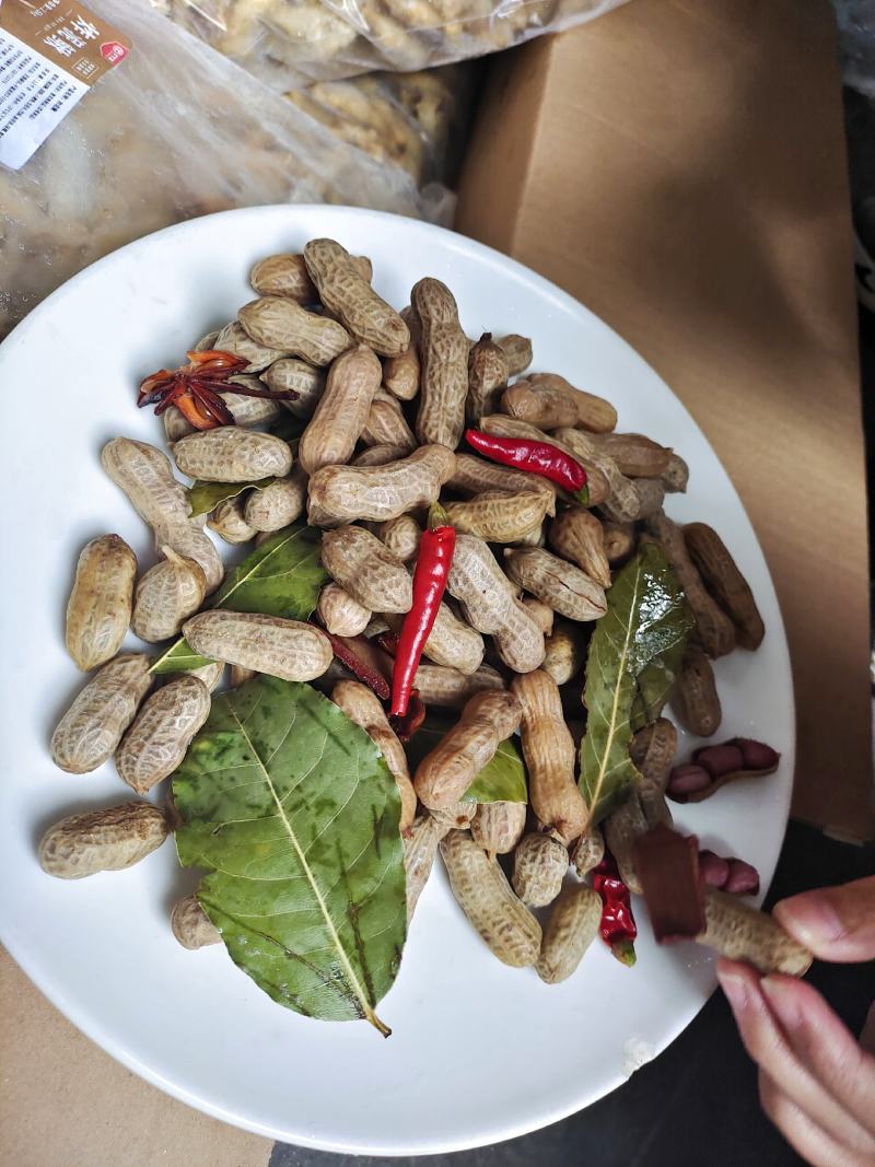 蒸笼花生批发盐水花生煮花生颗颗入味粒粒饱满5斤一袋整件