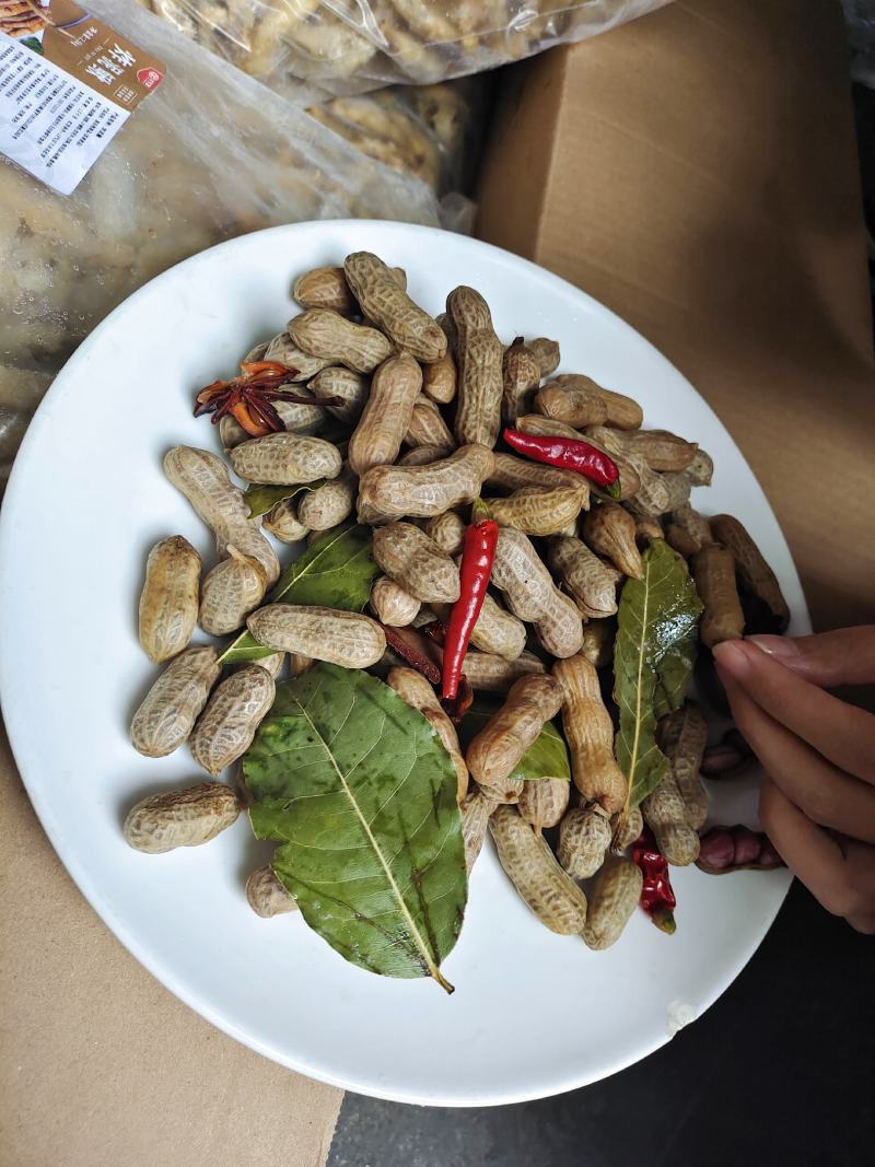 蒸笼花生批发盐水花生煮花生颗颗入味粒粒饱满5斤一袋整件