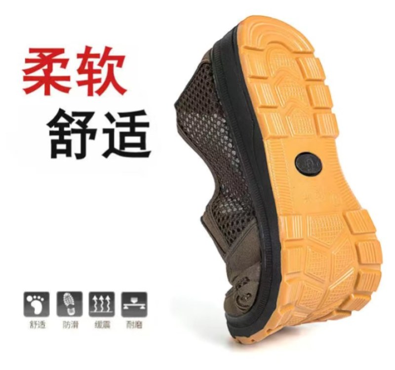 新款夏季老北京布鞋男士休闲鞋牛筋底爸爸鞋中老年防臭鞋
