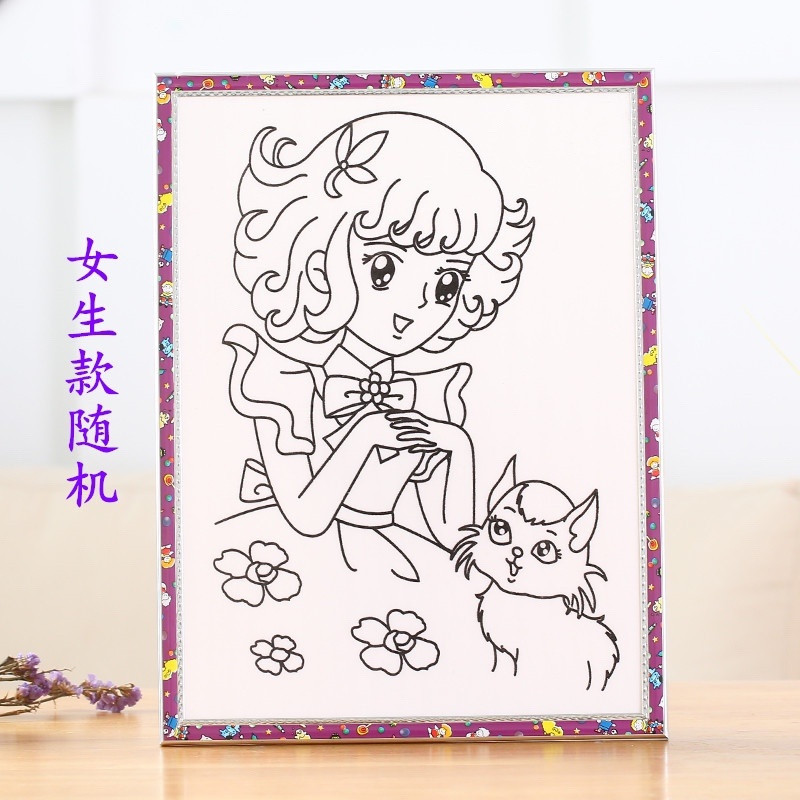 地摊儿童涂鸦画板diy画板儿童益智玩具公园广场夜市热卖