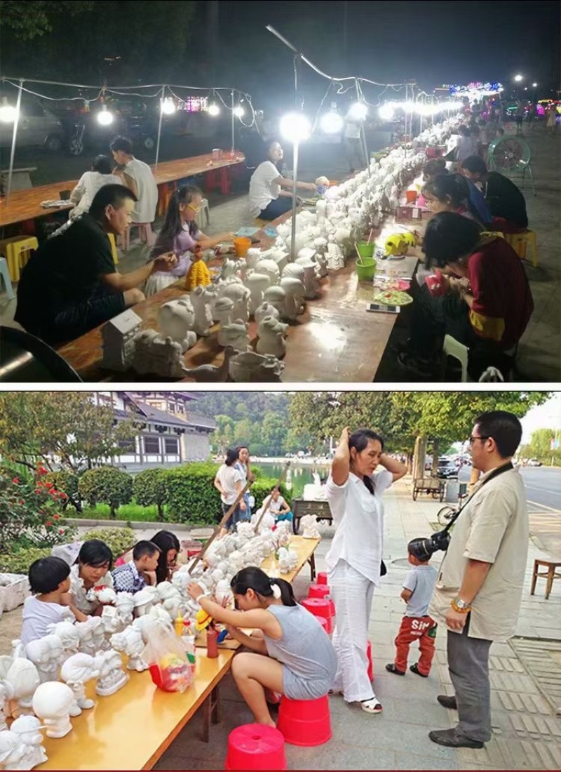 儿童涂色存钱罐搪胶娃娃存钱罐儿益智玩具摆地摊夜市货源