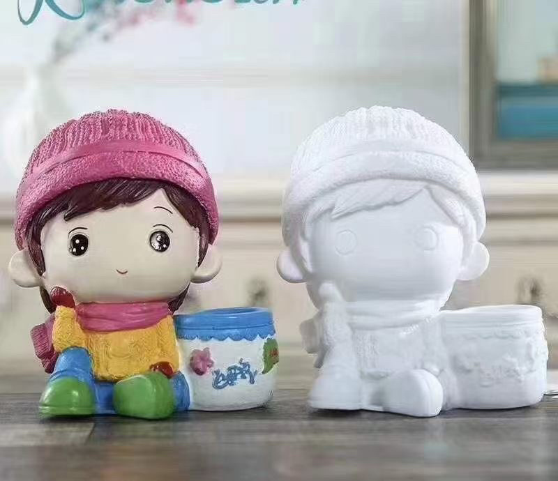 儿童涂色存钱罐搪胶娃娃存钱罐儿益智玩具摆地摊夜市货源