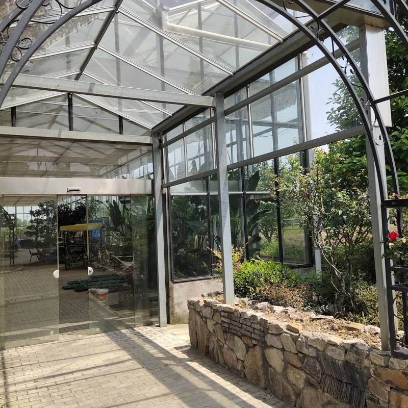 玻璃温室大棚建设新型农业智能温室餐厅纹络式连栋温室