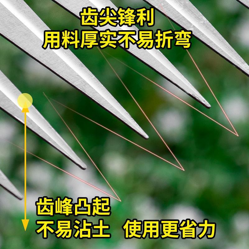 多功能农用齿耙除草神器耙草加厚锻打锄头耙子家用松土神器新