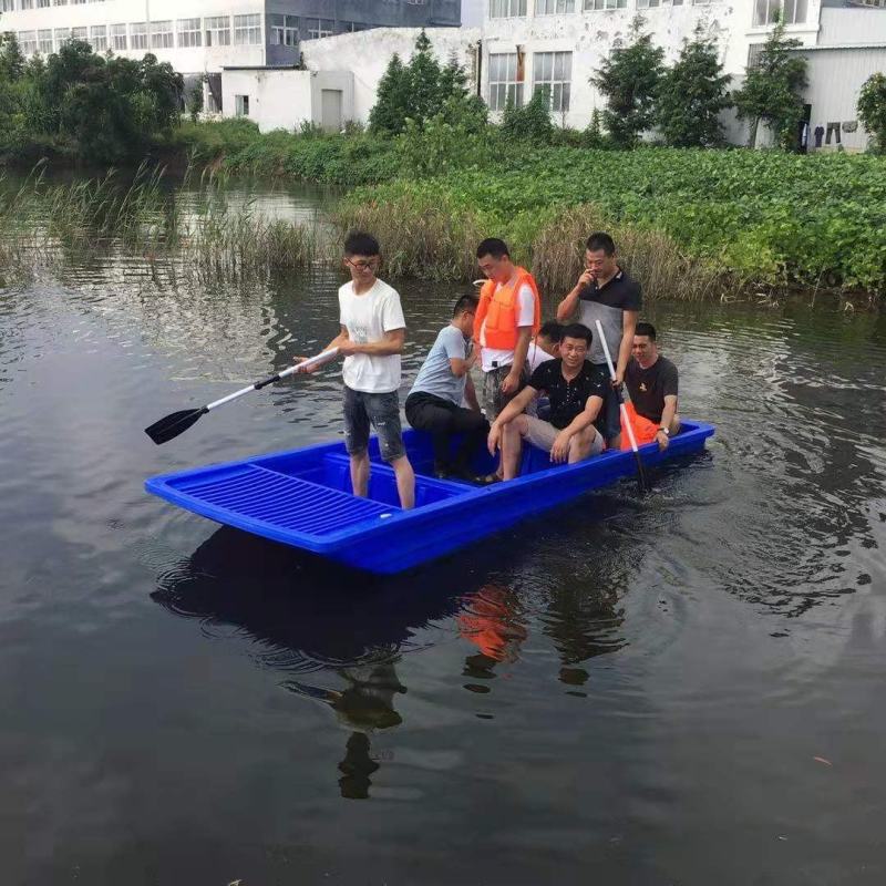 双层塑料船加厚牛筋渔船电动小型单人钓鱼抓渔船加宽冲锋舟塑
