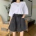 牛仔短裤女夏季2022新款韩版薄款宽松显瘦阔腿卷边热裤，