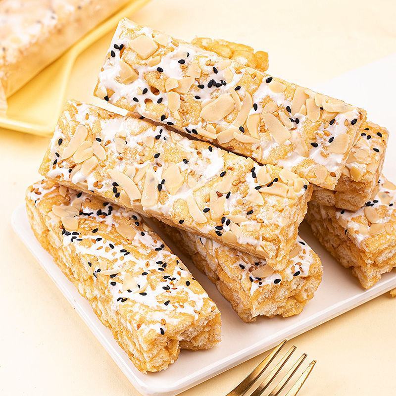 【网红同款】奶盖沙琪玛水果杏仁棉花卷休闲健康零食代餐早餐