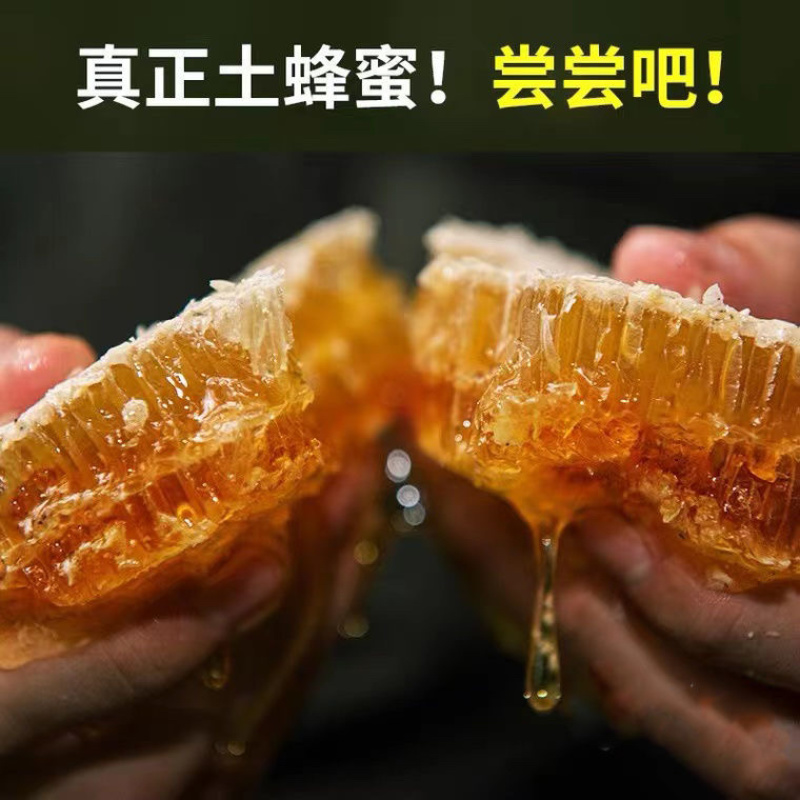蜂巢蜜土蜂蜜农家自产蜂窝蜜菜花蜜蜂蜜批发
