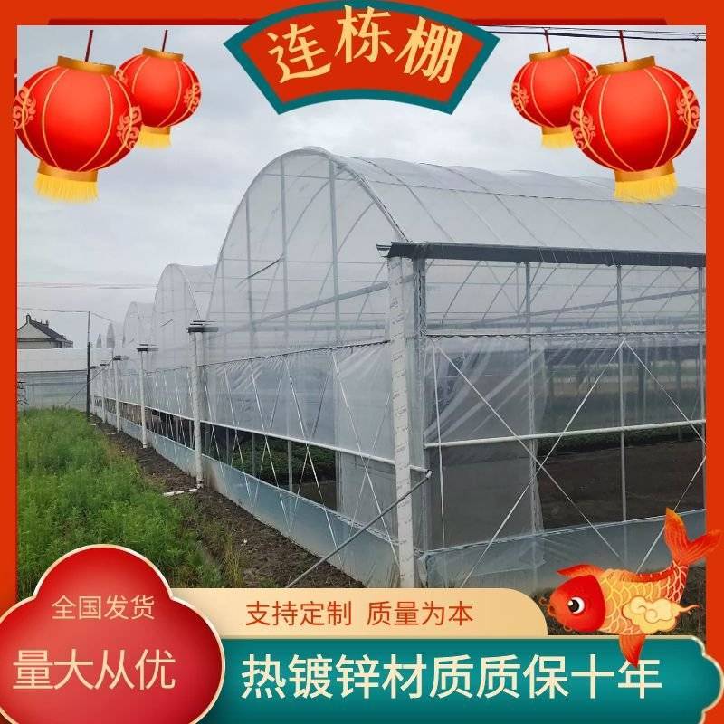 连栋蔬菜大棚成套大棚配件大全骨架全套简易连体花卉农业草莓