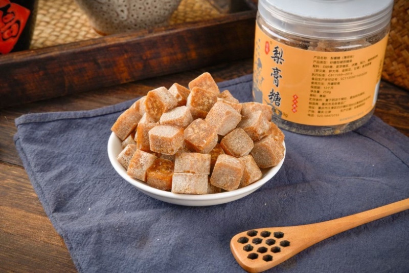 梨膏糖薄荷糖甘草含冰片手工颗粒梨膏糖厂家直销
