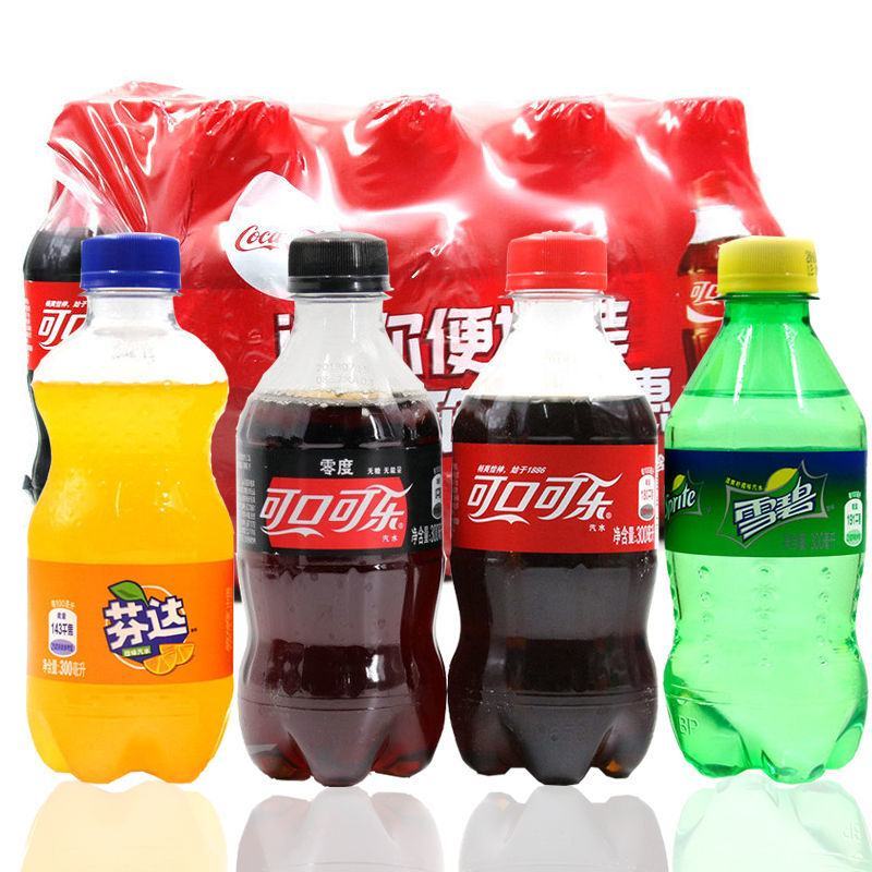 可口可乐雪碧芬达整箱300ml*12瓶/24瓶碳酸饮料