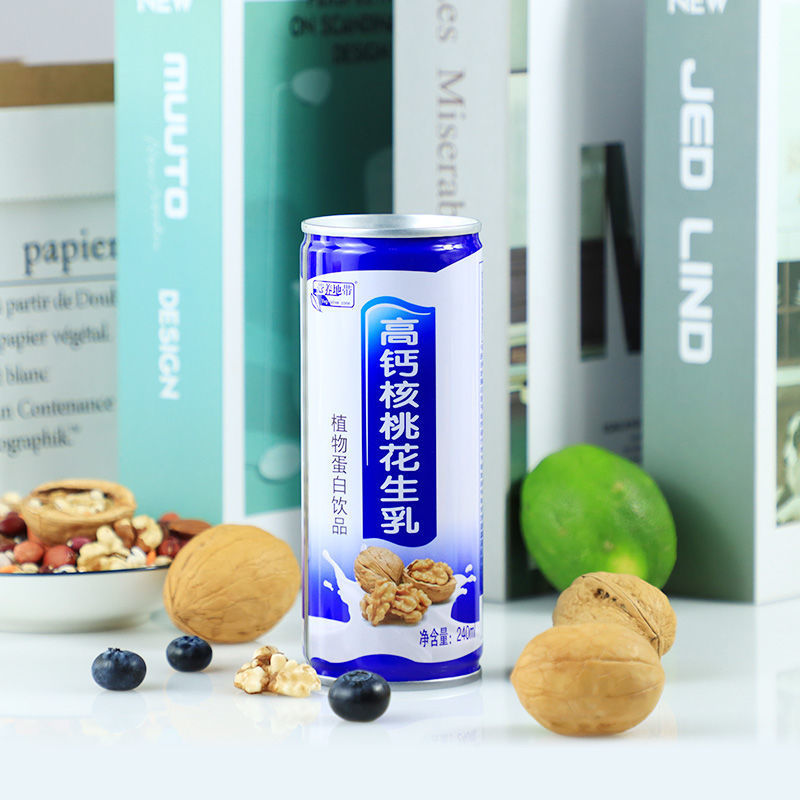 高钙核桃乳240ml*16罐整箱植物蛋白饮品核桃露花生奶