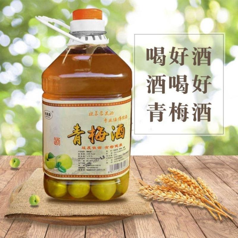 青梅酒酸甜梅子酒农家自酿高粱酒浸泡型5斤高度微赠果酒