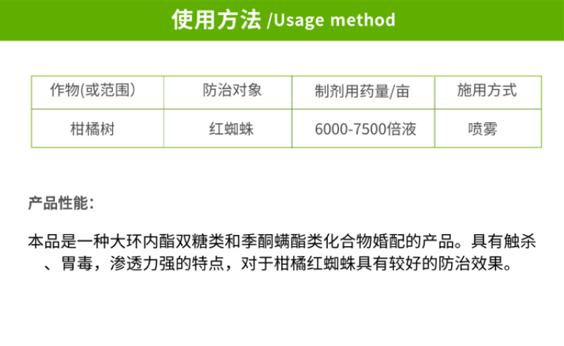 20%阿维螺螨酯专杀柑橘红蜘蛛锈壁虱茶黄螨杀虫杀螨剂