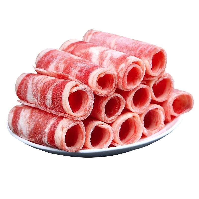 新鲜现切调理羊肉卷羔羊卷肥羊卷羊肉卷羊肉片冷冻火锅食材