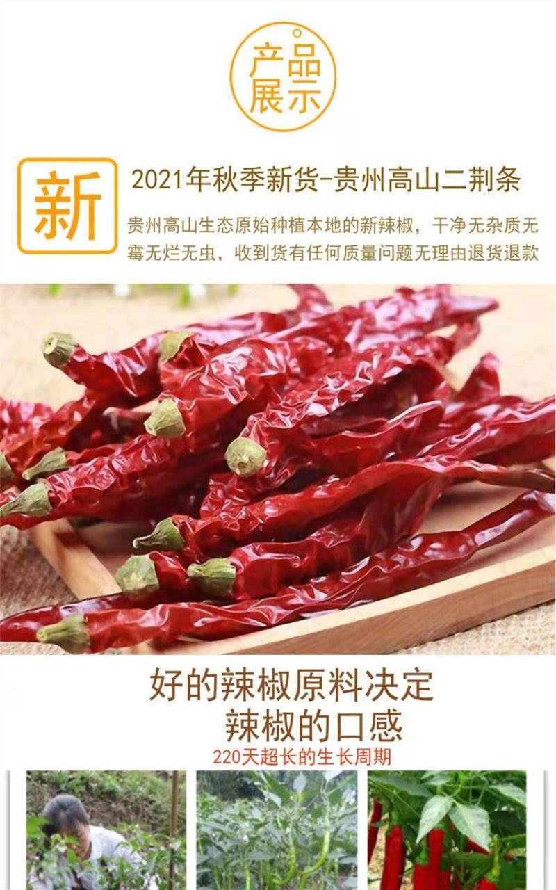 贵州二荆条干辣椒微辣特香遵义正宗本地虾子辣椒