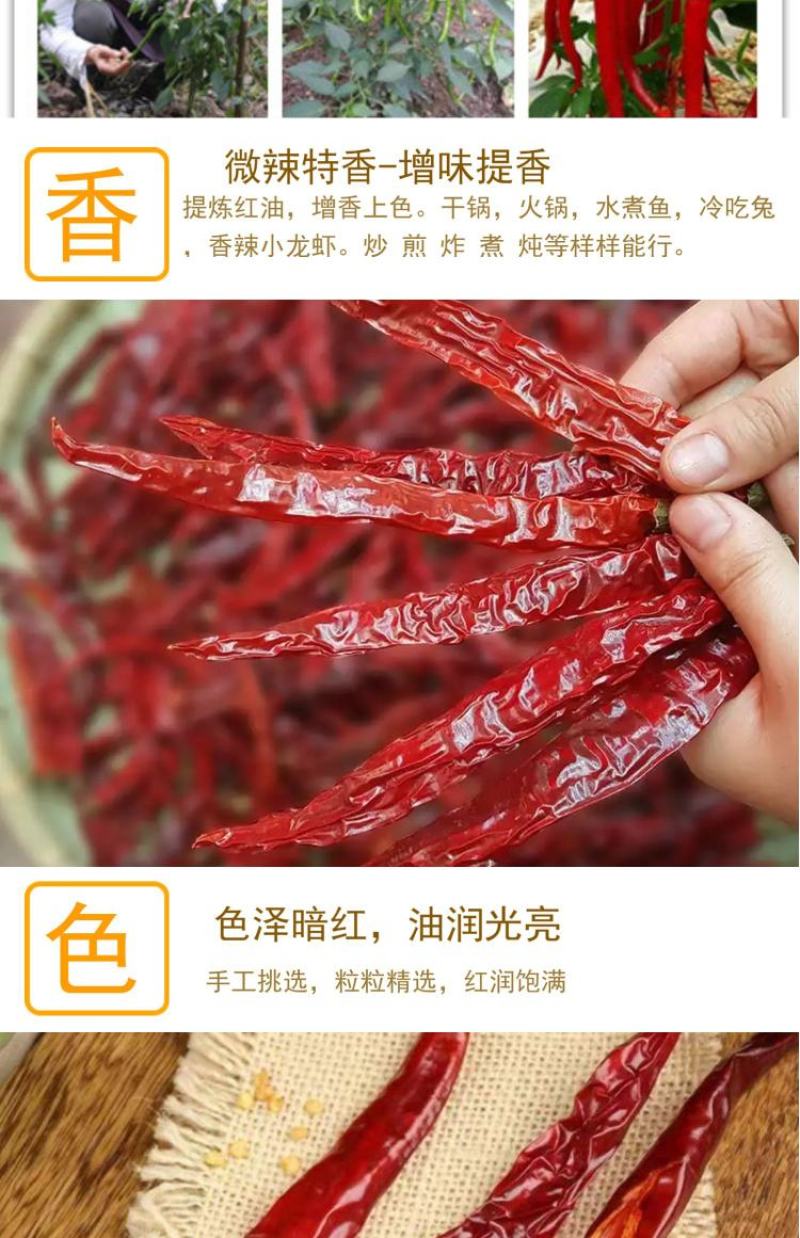 贵州二荆条干辣椒微辣特香遵义正宗本地虾子辣椒