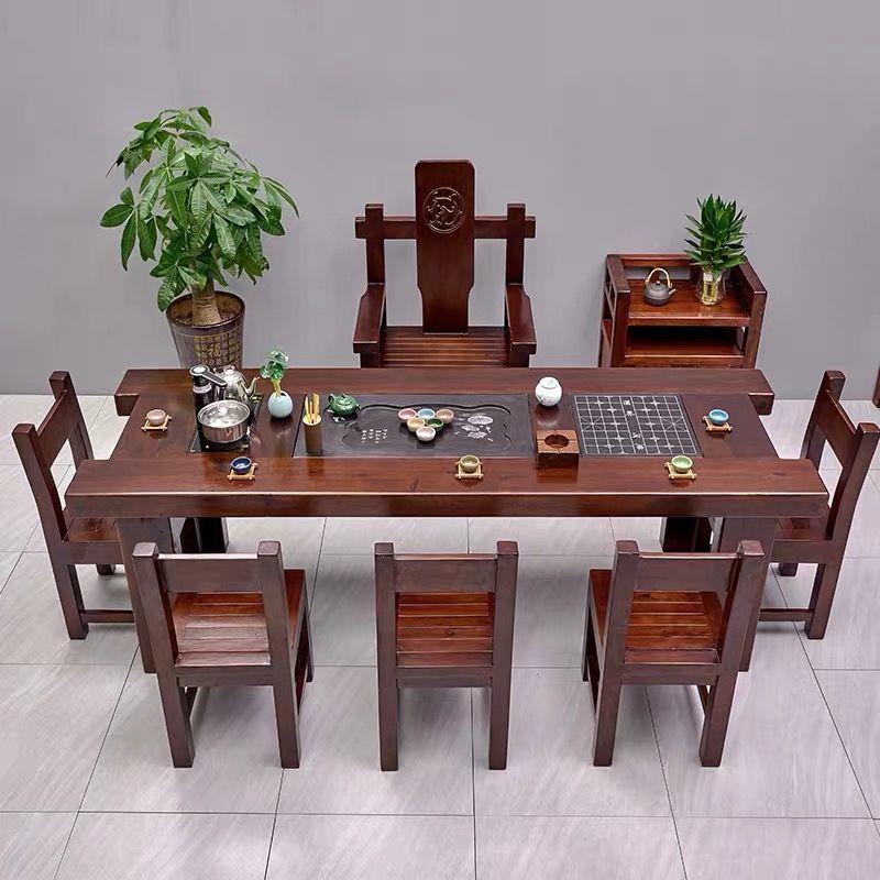 老船木茶桌椅组合实木功夫茶几泡茶桌茶台中式仿古家具茶艺桌