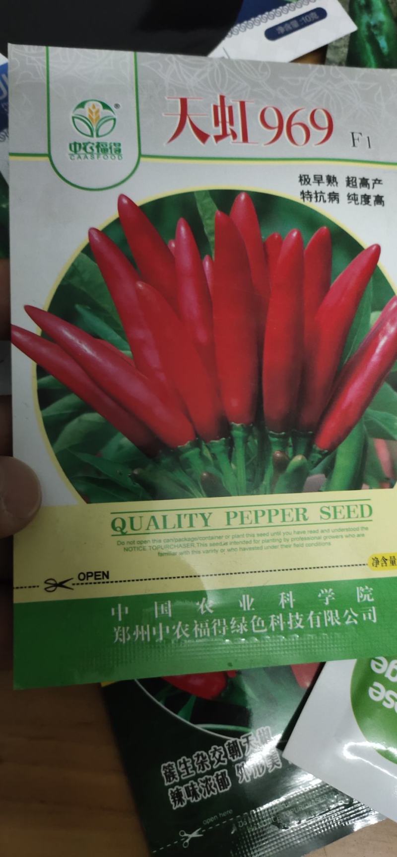 辣椒种子天虹969朝天椒早熟，详细介绍请看包装说明谢