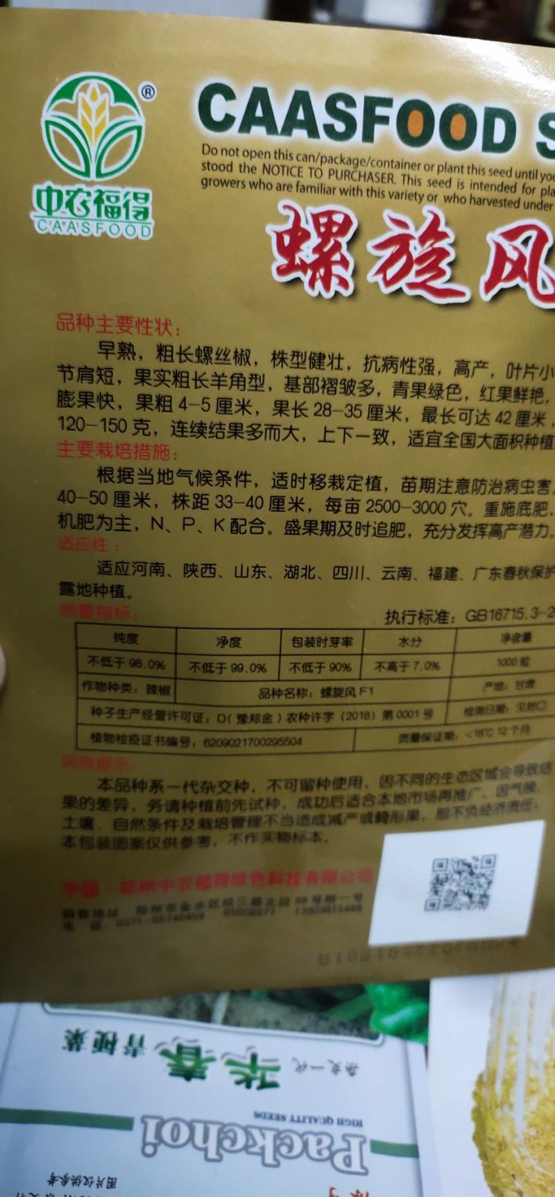 螺丝辣椒种子螺旋风早熟粗长螺丝椒株型健壮长42厘