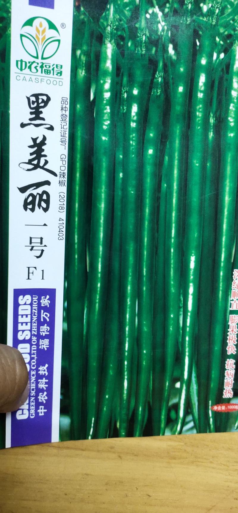辣椒种子黑美丽一号线椒种子果面光滑顺直，肉厚皮薄