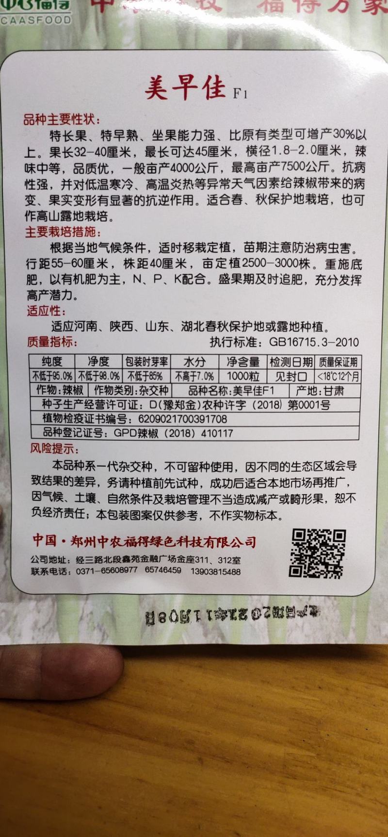 辣椒种子长线椒种子长果、早熟、果长45厘米