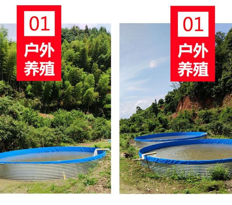 养殖高密度养殖池圆形帆布鱼池刀刮布加厚养殖水池