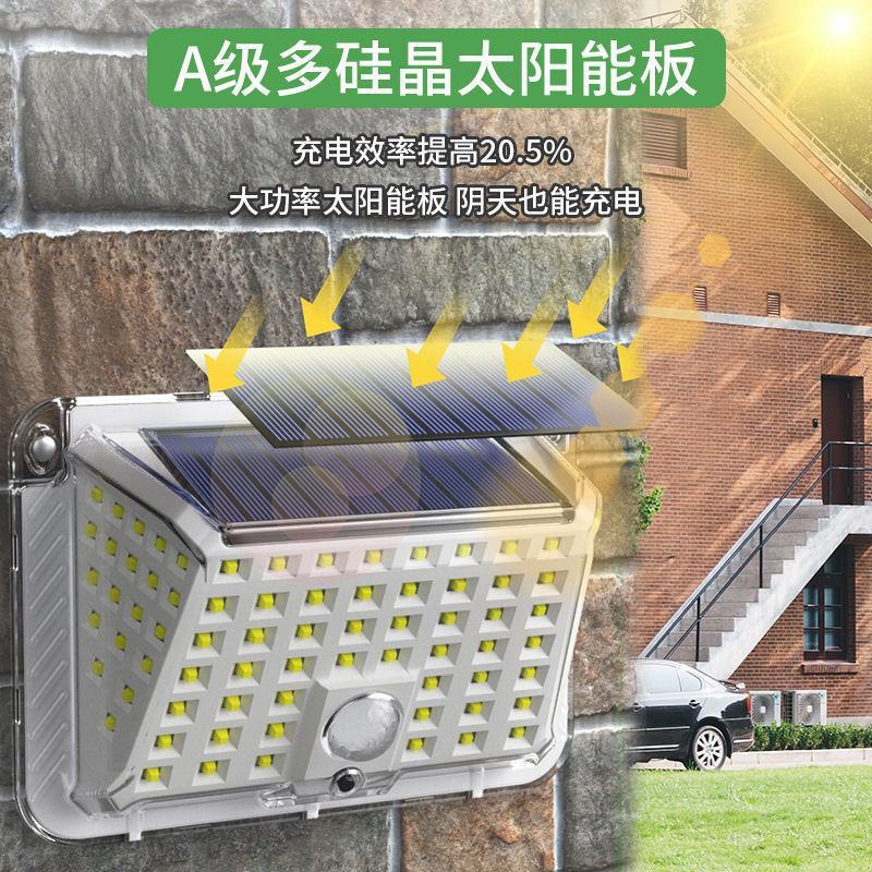 太阳能庭院灯超亮照明家用户外人体感应灯天黑自动亮防水壁灯