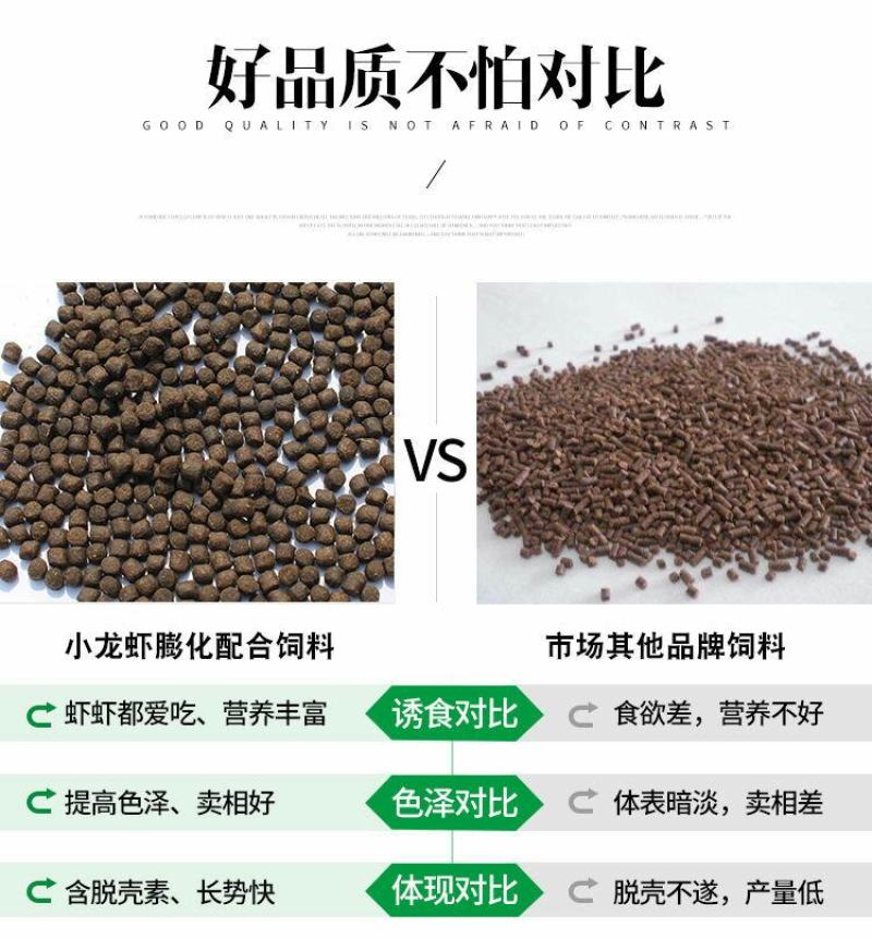 通威小龙虾饲料水产养殖鳌虾蟹配合颗粒膨化虾粮补钙脱壳饲料