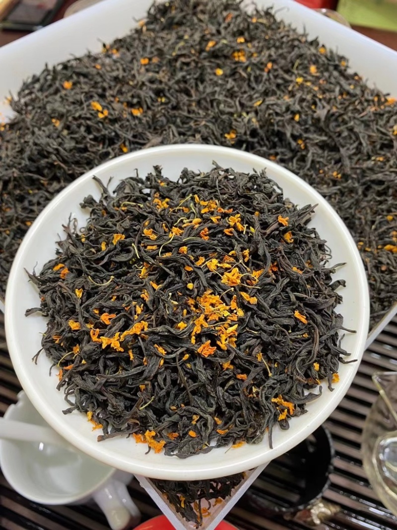 桂花红茶野茶花香茶味浓耐泡木盒礼盒装500g支持代发