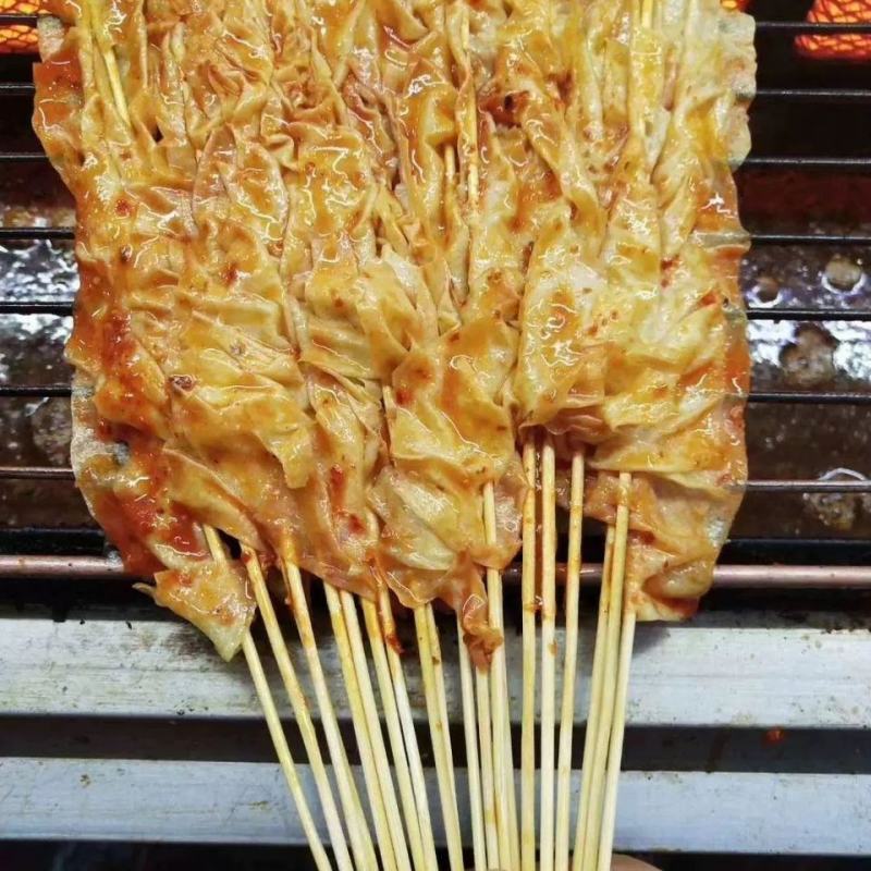烤豆皮网红豆皮烧烤豆皮串铁板涮串豆制品商用豆皮串540串