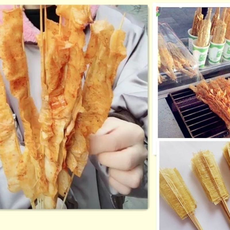 烤豆皮网红豆皮烧烤豆皮串铁板涮串豆制品商用豆皮串540串