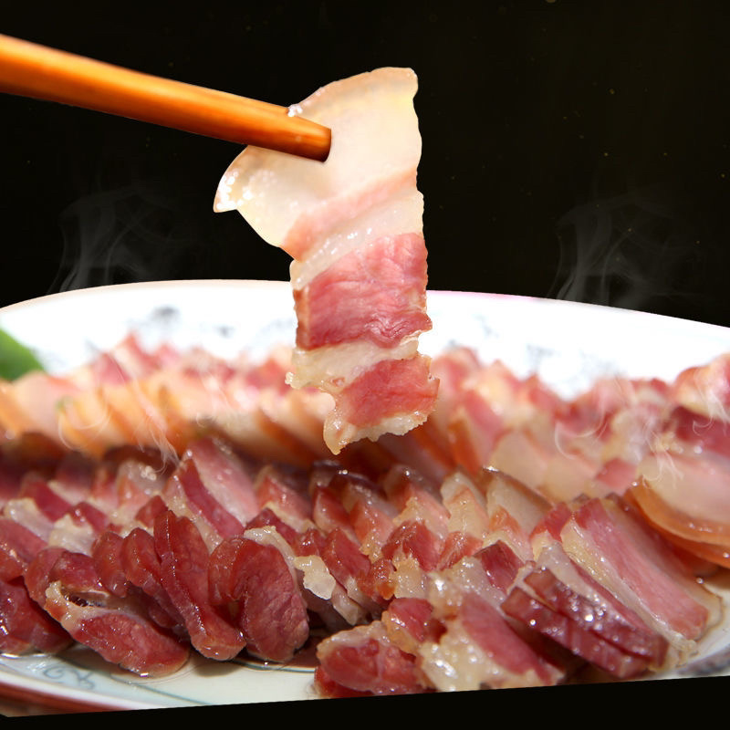 农村自家腌制土猪肉