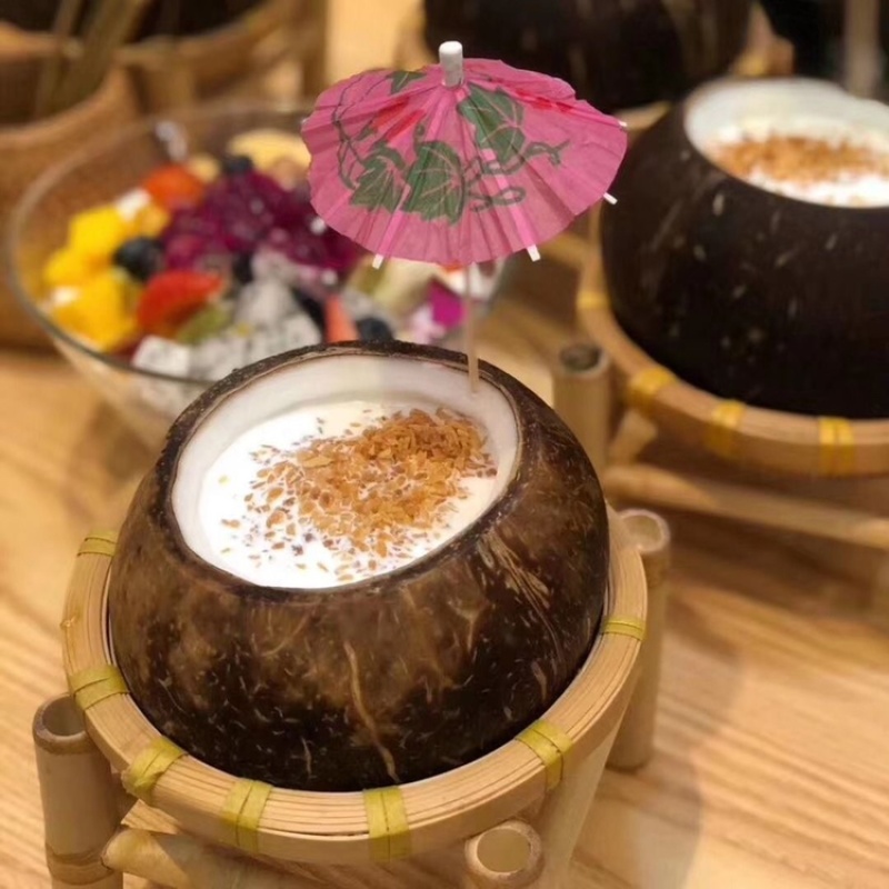 海南老椰皇牛奶味椰子预开口椰子天然饮料