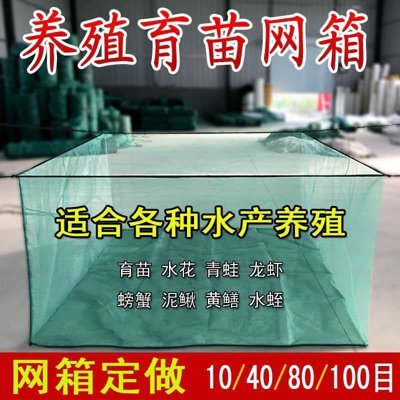 养殖网网箱养虾鱼苗网箱养鱼存鱼暂养加盖小型存鱼网箱水产养