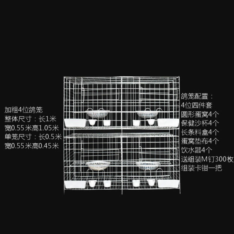 鸽子笼家用鸽鹏繁殖笼大型号养殖批发鸽笼网鸽具加粗加密白鸽