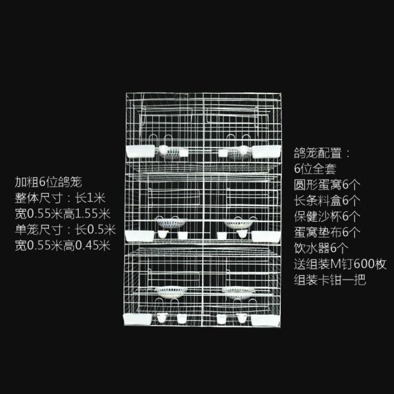 鸽子笼家用鸽鹏繁殖笼大型号养殖批发鸽笼网鸽具加粗加密白鸽