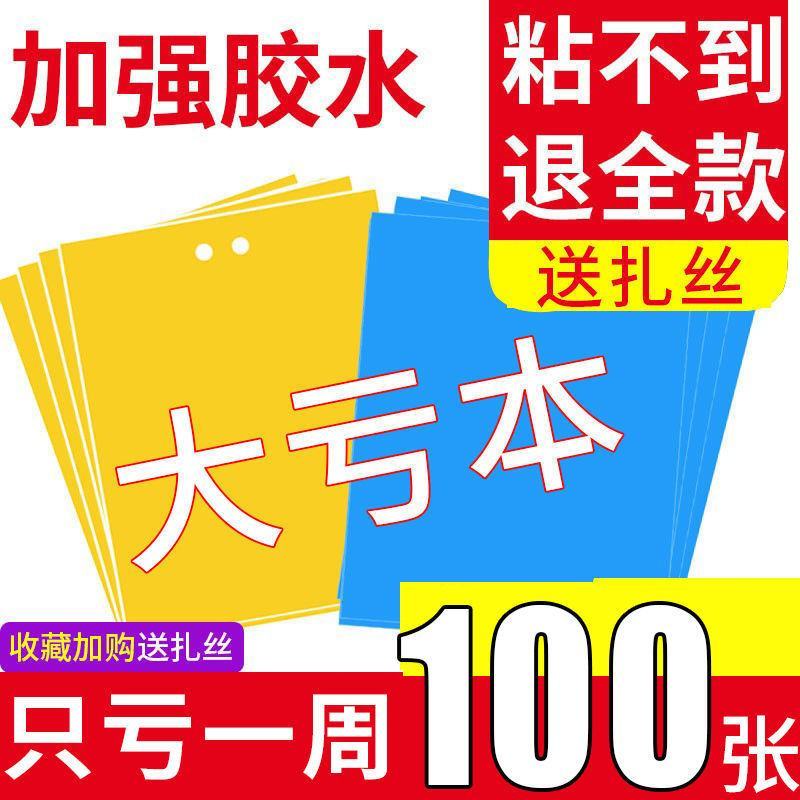 黄板双面粘虫板黄色蓝一体诱虫板大棚专用农用蓟马小黑飞虫果