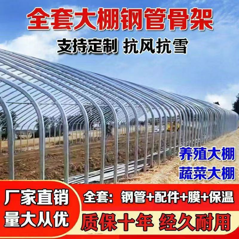 天津全套养殖大棚骨架椭圆管包塑管全套大棚材料厂家直销