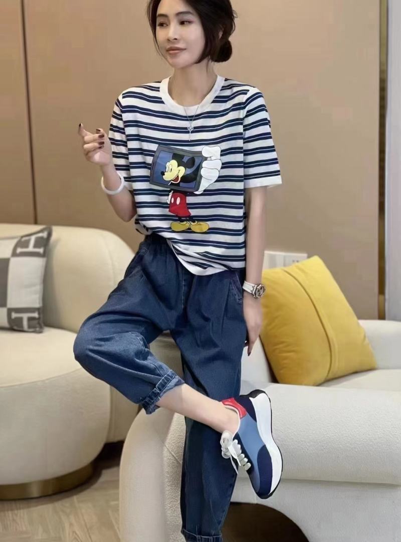 短袖T恤女2022夏新款韩版宽松中长款重工设计慵懒风，