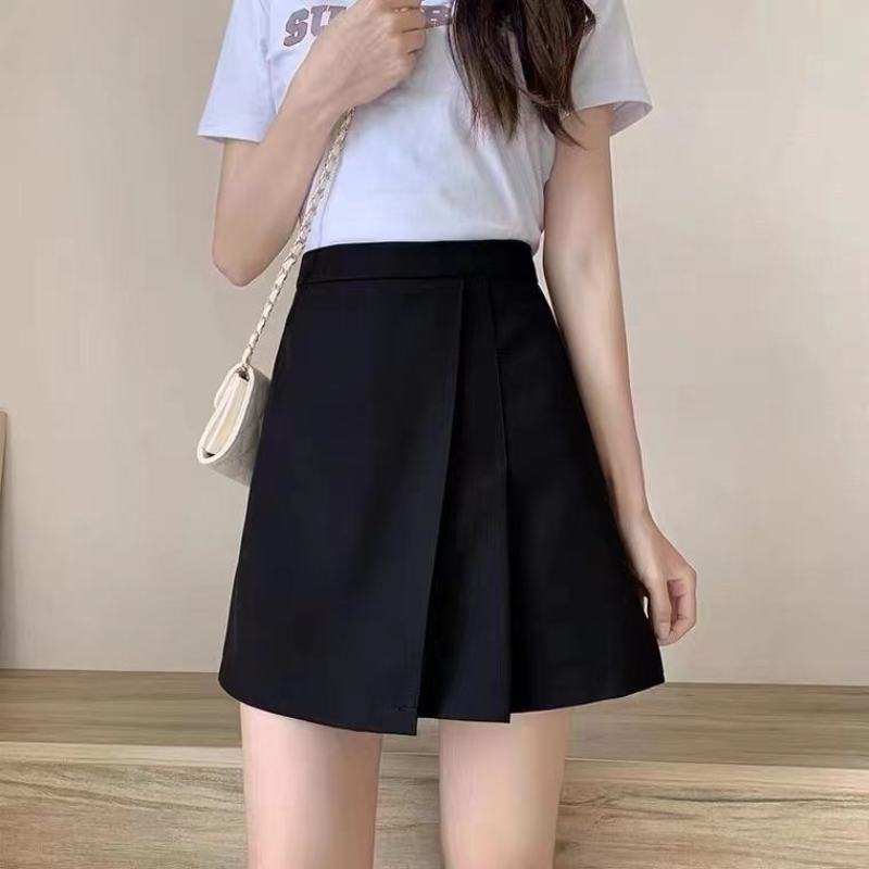 大码白色百褶裙女春夏中长胖MM高腰学院风a字遮胯显瘦半身