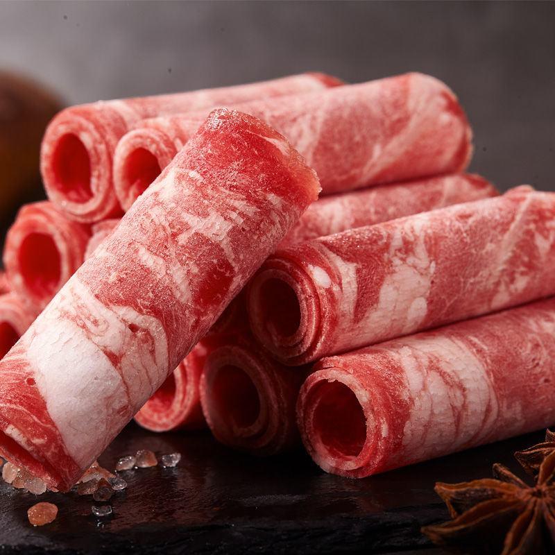 新鲜雪花肥牛卷牛肉卷批发整箱肉类火锅食材牛肉涮火锅调理