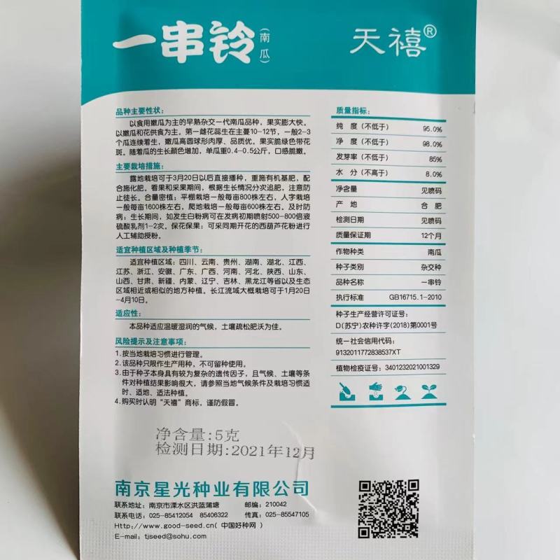 一串铃花蓝早熟嫩南瓜种子嫩早串铃南瓜优质菜南瓜种籽圆形