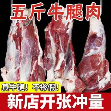 新鲜牛腿肉正宗散养黄黄牛肉新鲜微调理不拼接5斤装包邮