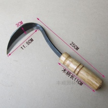 全钢长颈弯把镰月牙镰手打锄割菜割草镰菜园除草园艺花园庭院