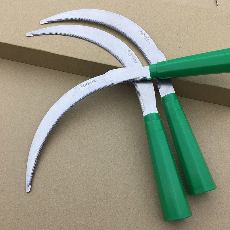 小齿镰割草刀农用锯齿小镰刀禾稻谷除草全钢小号不锈钢链刀户