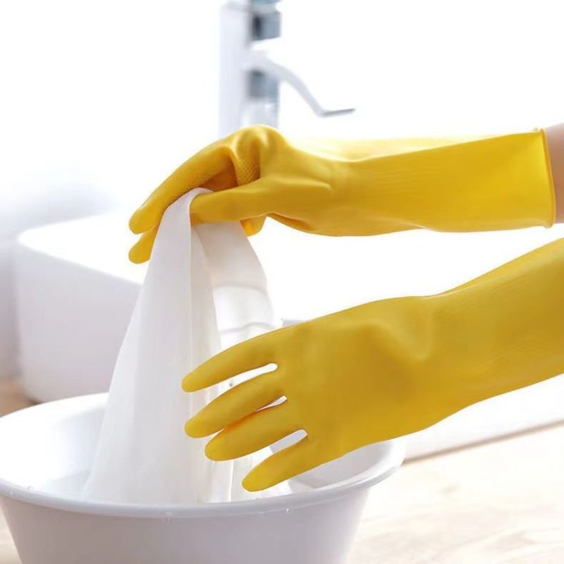 加厚牛筋洗碗手套防水乳胶橡胶家务耐磨劳保冬天洗衣服家用手